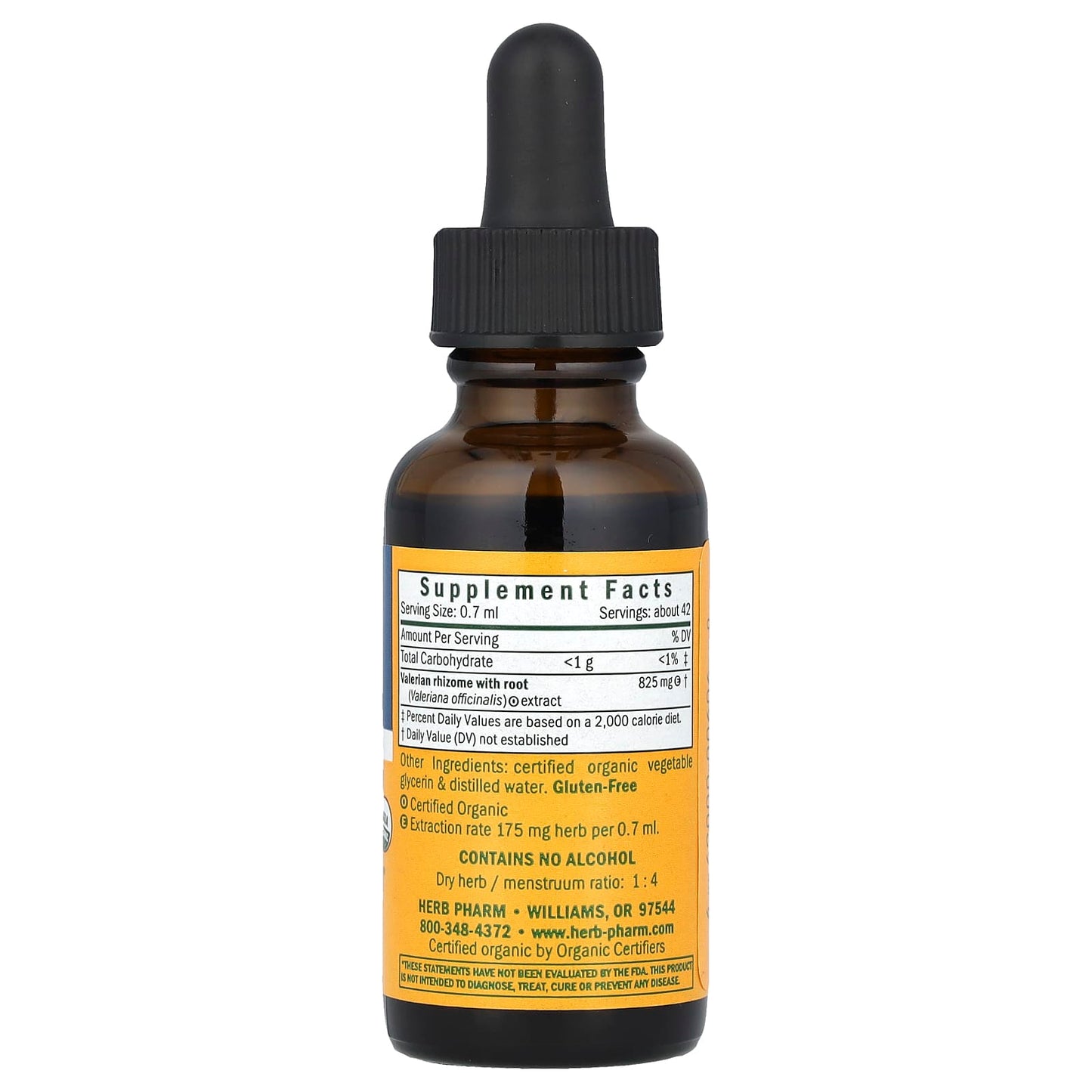 Valerian Root Supplement - Organic & Gluten-Free - 1 fl oz (30 ml) - Image 2