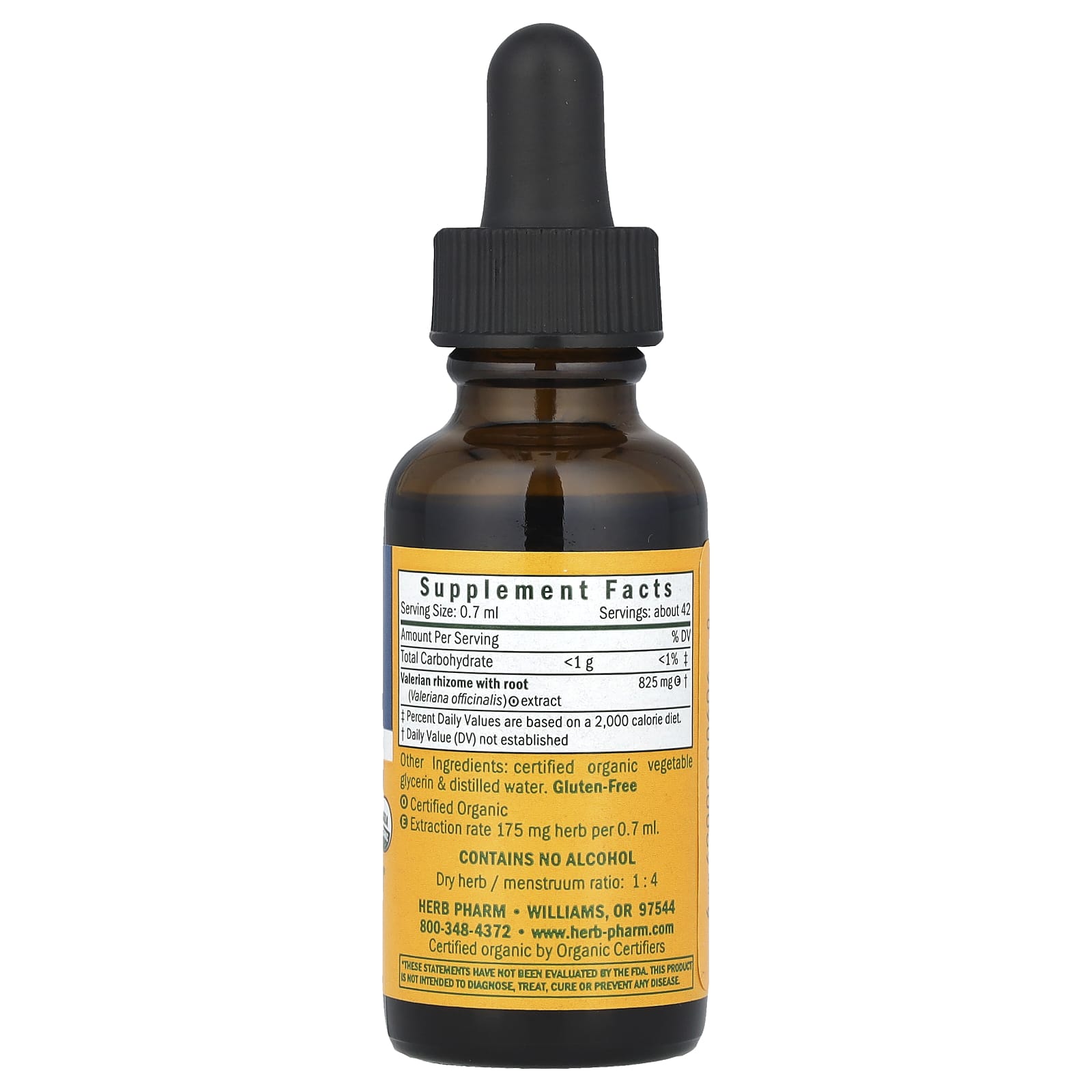 Valerian Root Supplement - Organic & Gluten-Free - 1 fl oz (30 ml) - Image 2