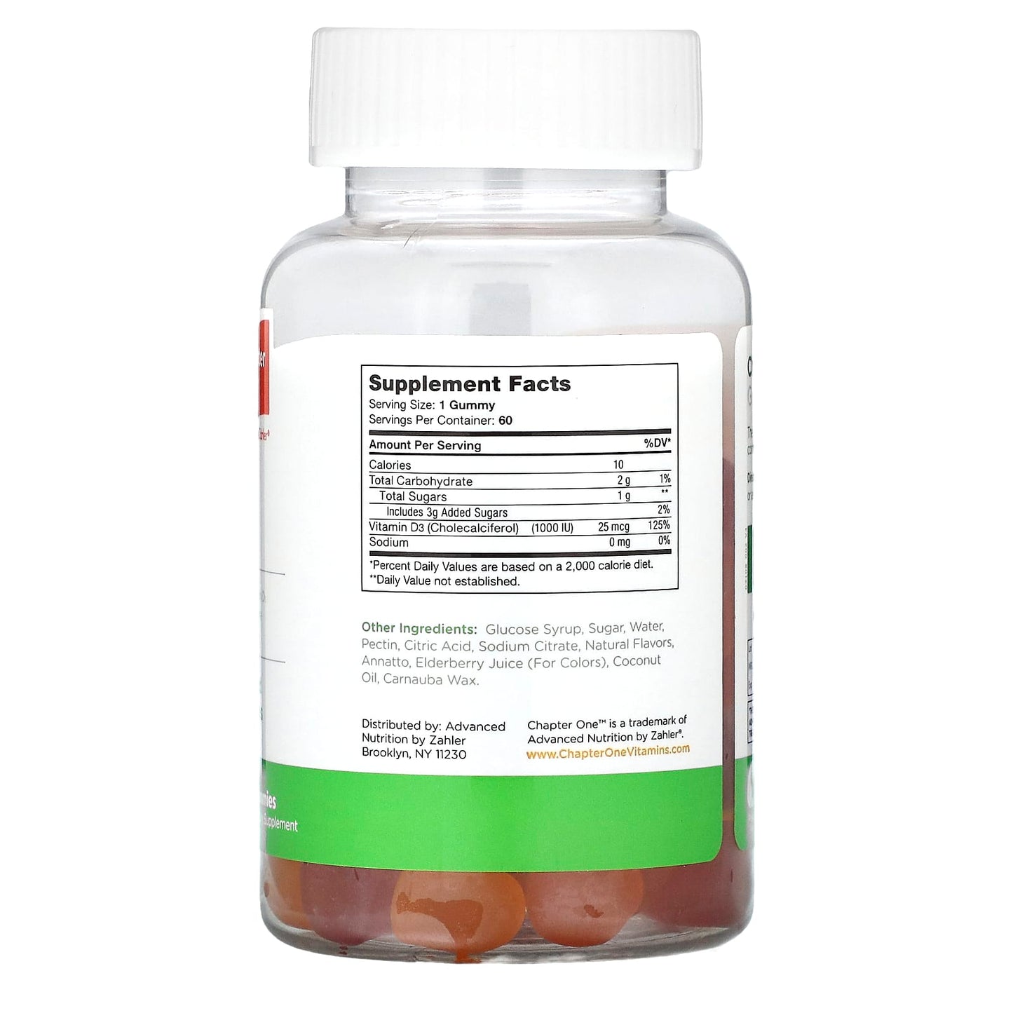 Chapter One Vitamin D3 60 Gummies (25 mcg, 1000 IU) for Healthy Bones - Image 2