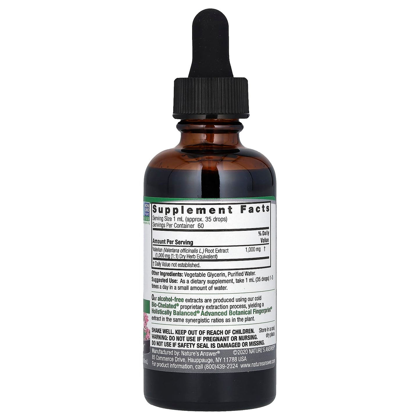 Nature's Answer, Valerian Root Fluid Extract, Alcohol-Free, 1,000 mg, 2 fl oz (60 ml) - Image 2