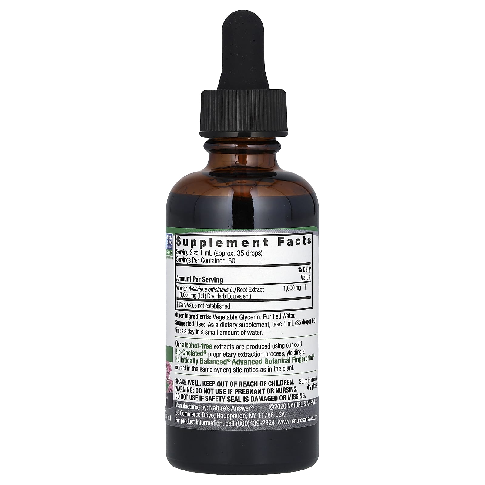 Nature's Answer, Valerian Root Fluid Extract, Alcohol-Free, 1,000 mg, 2 fl oz (60 ml) - Image 2