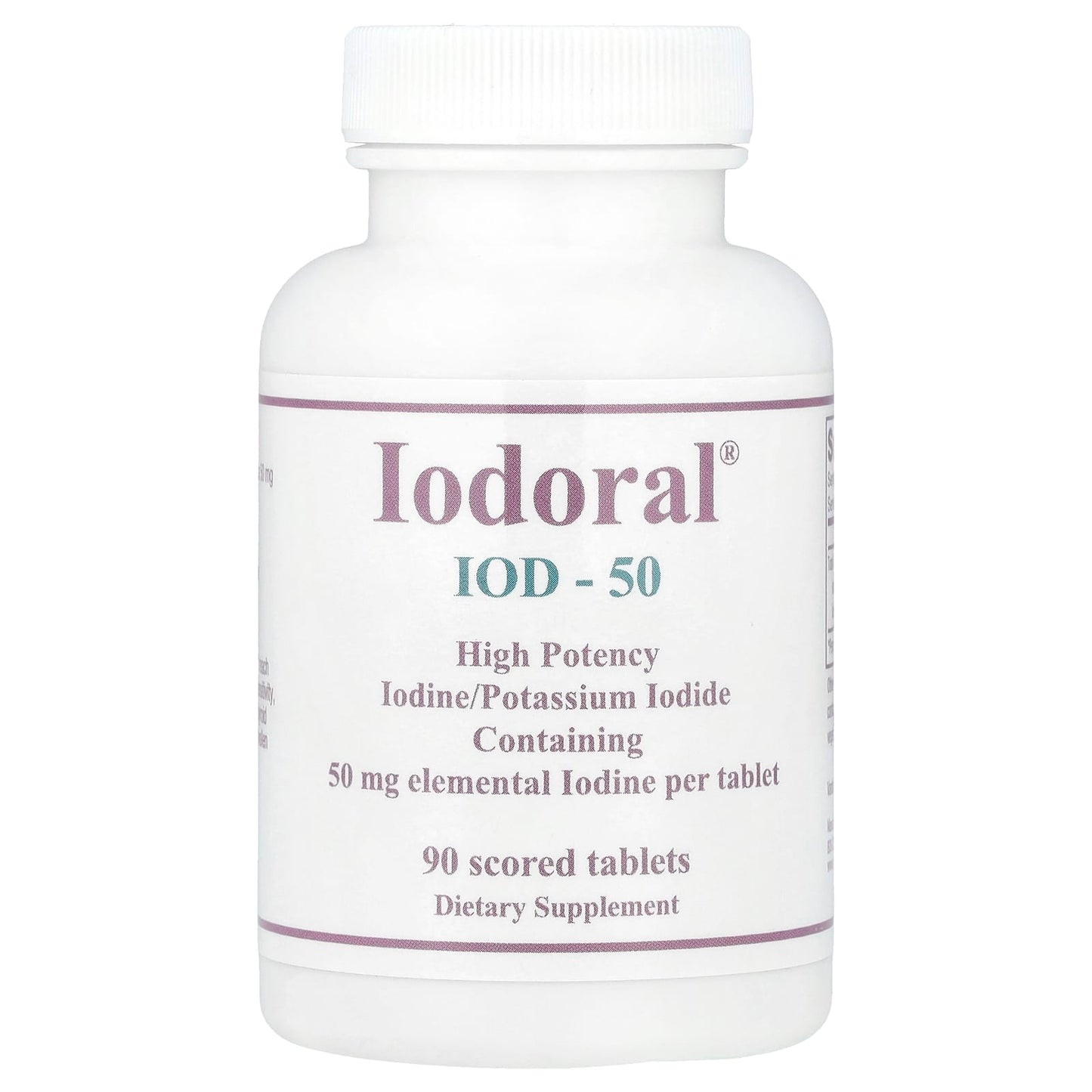 Optimox, Iodoral®, High Potency, 50 mg, 90 Scored Tablets - Image 1