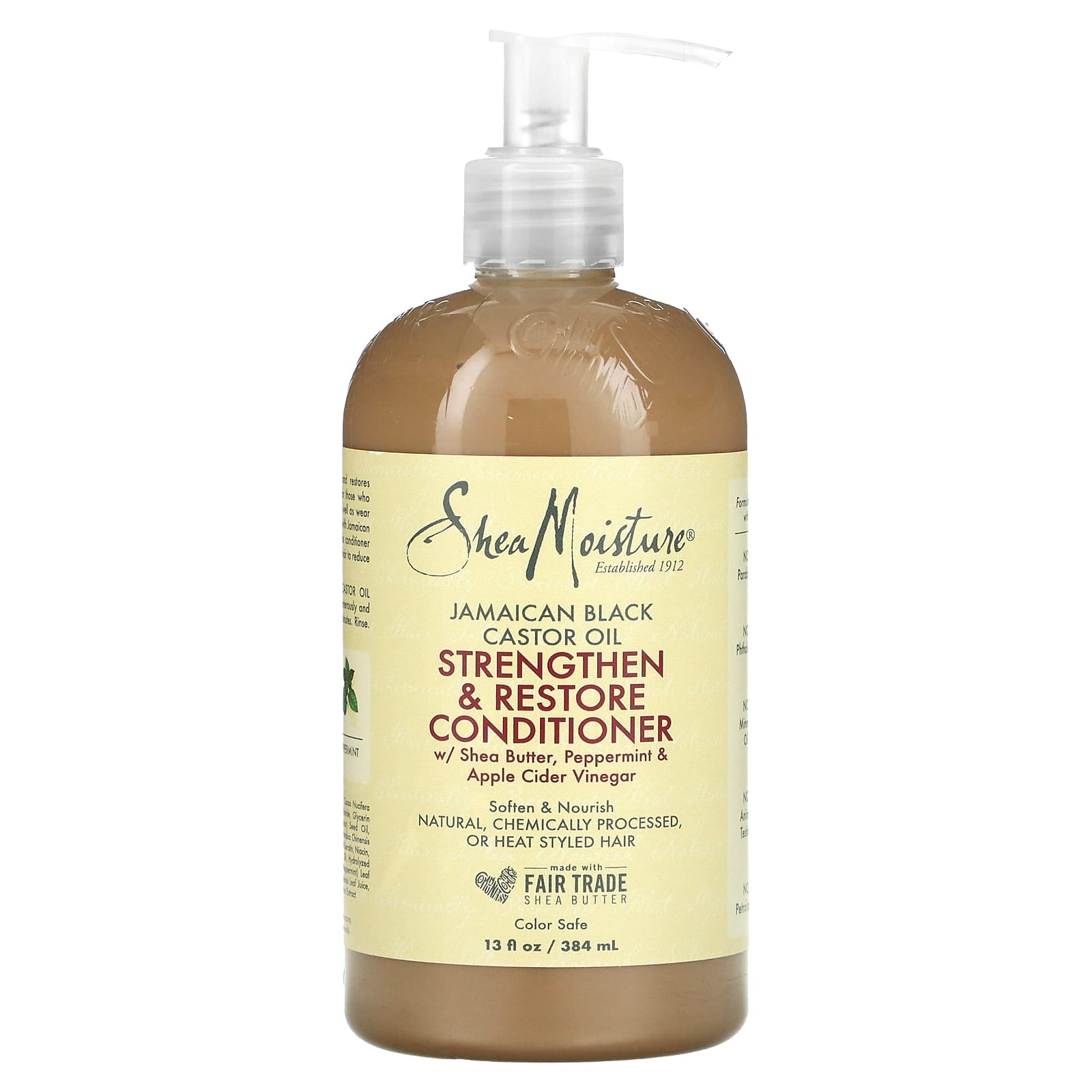 SheaMoisture, Jamaican Black Castor Oil Strengthen & Restore Conditioner,  13 fl oz (384 ml) - Image 1