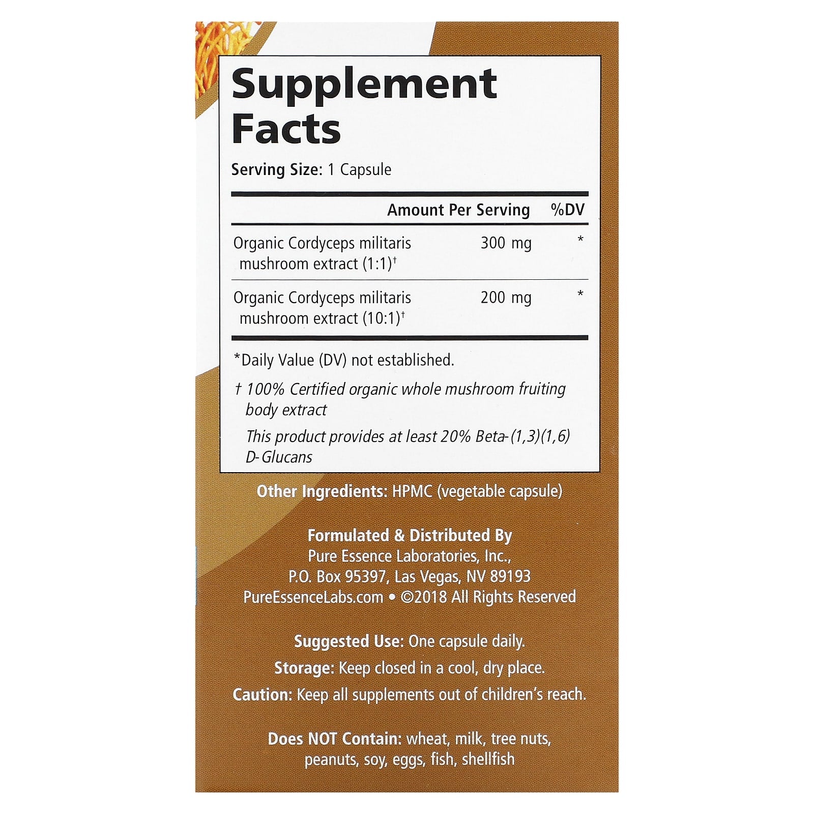 Pure Essence, MyPure, Cordyceps 4X, 60 Vegi-Caps - Image 2