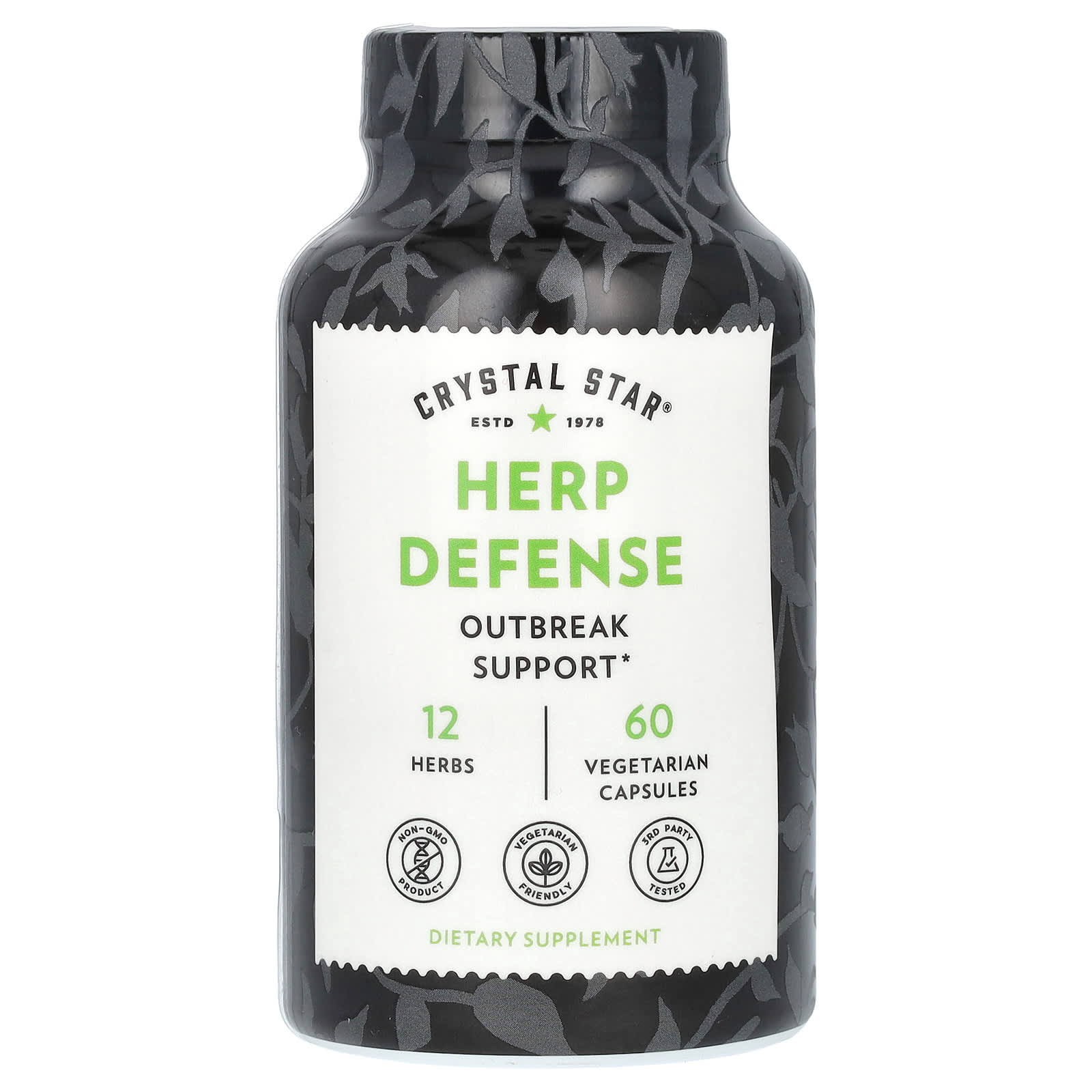 Herpes Defense with Echinacea, Astragalus & Licorice - 60 Capsules by Crystal Star - Image 1