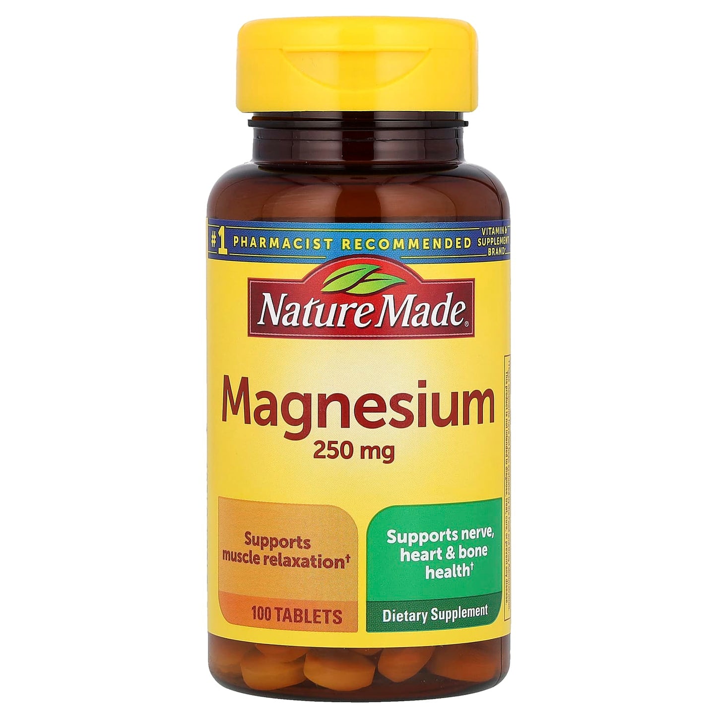 Nature Made, Magnesium, 250 mg, 100 Tablets - Image 1