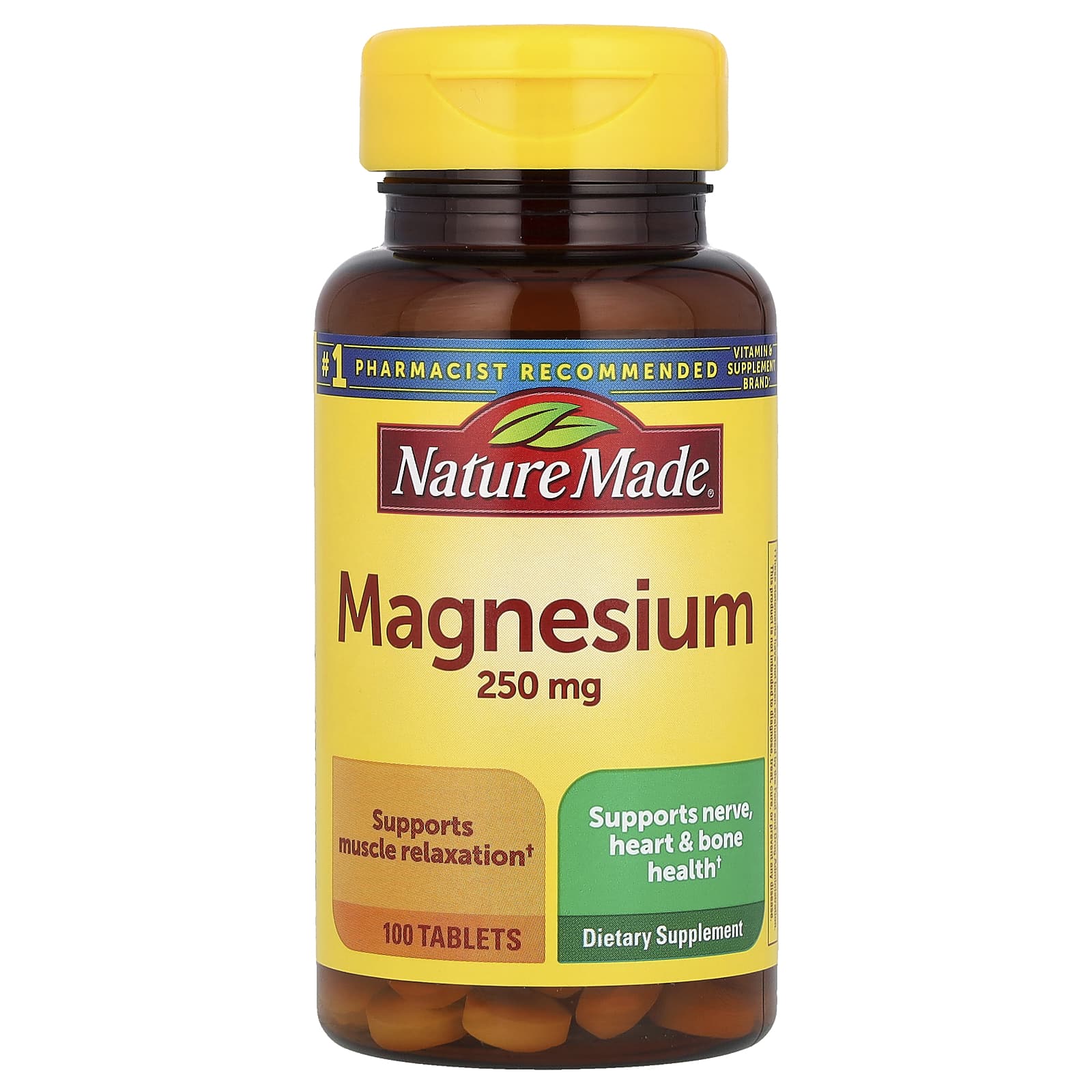 Nature Made, Magnesium, 250 mg, 100 Tablets - Image 1