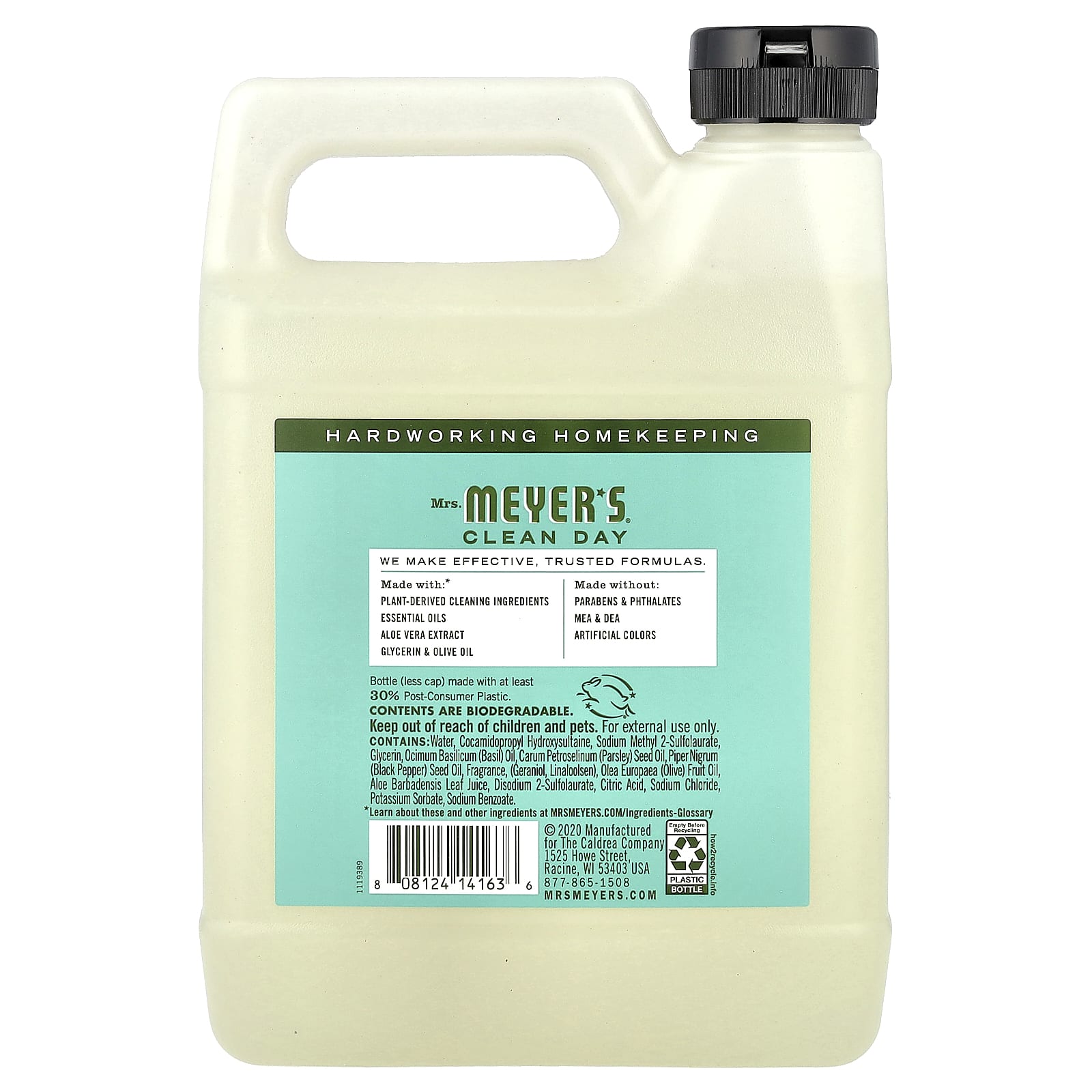 Mrs. Meyers Clean Day, Hand Soap Refill, Basil, 33 fl oz (975 ml) - Image 2