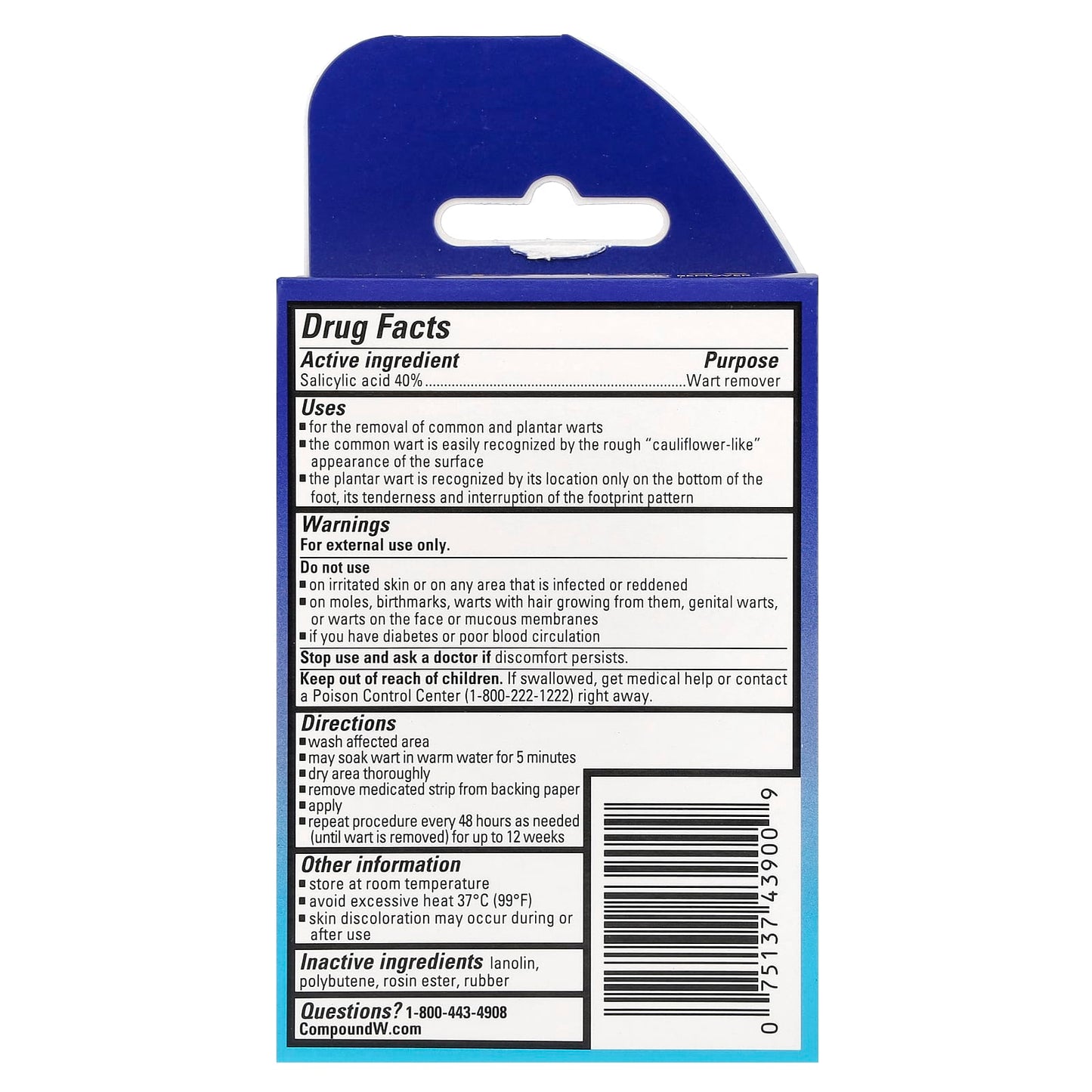 Compound W Wart Remover - Maximum Strength, 14 Medicated Strips - Image 2