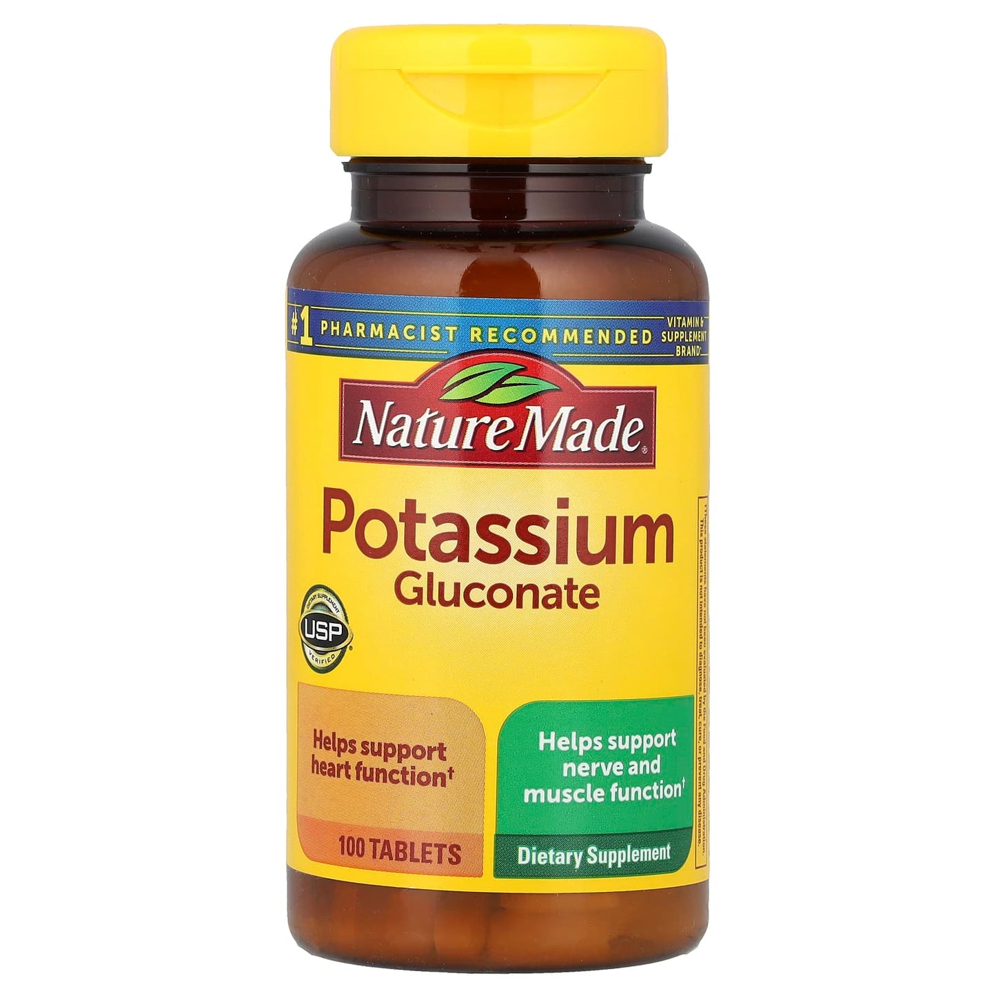 Nature Made, Potassium Gluconate, 90 mg, 100 Tablets - Image 1