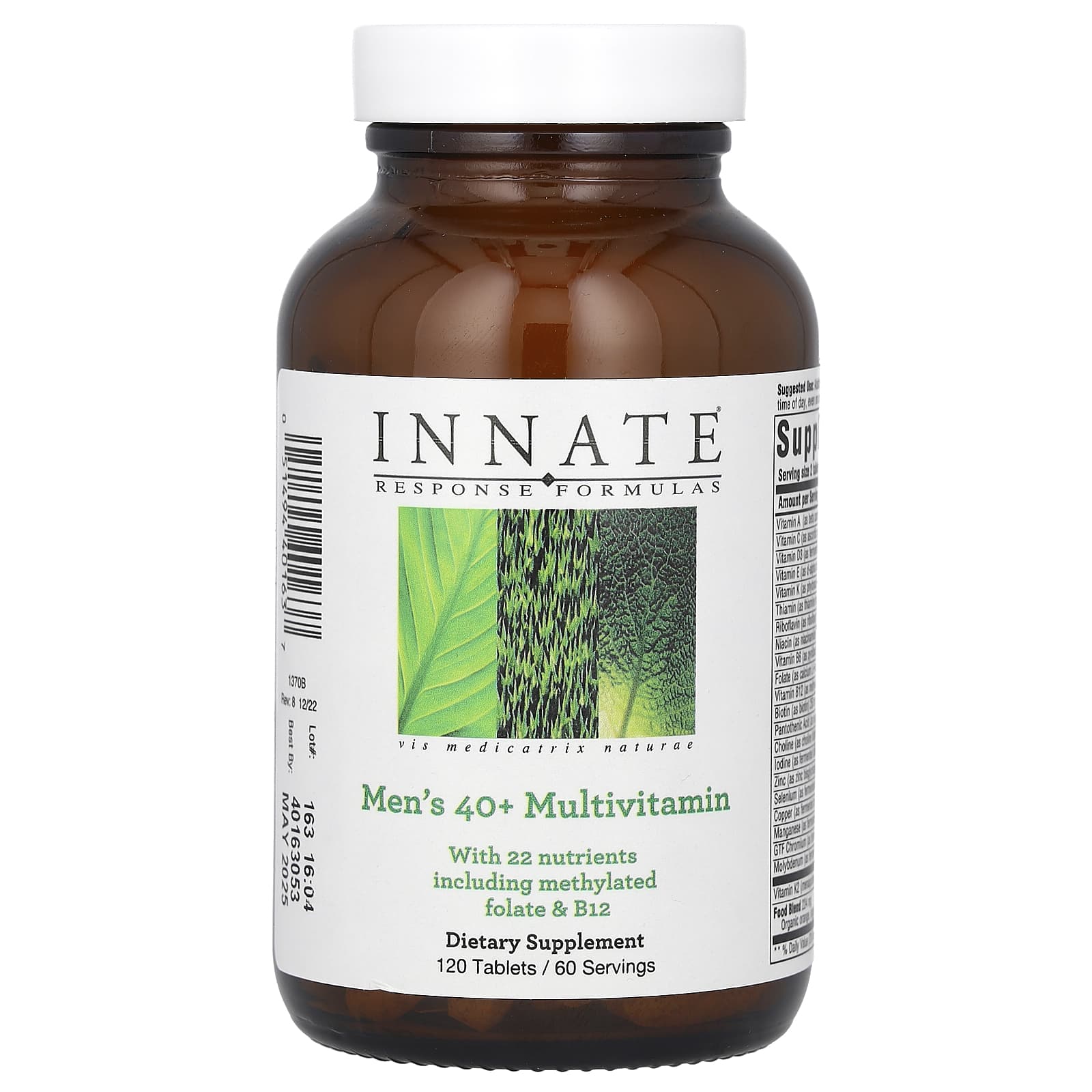 Men's 40+ Multivitamin by Innate Response Formulas - 120 Tablets - Image 1