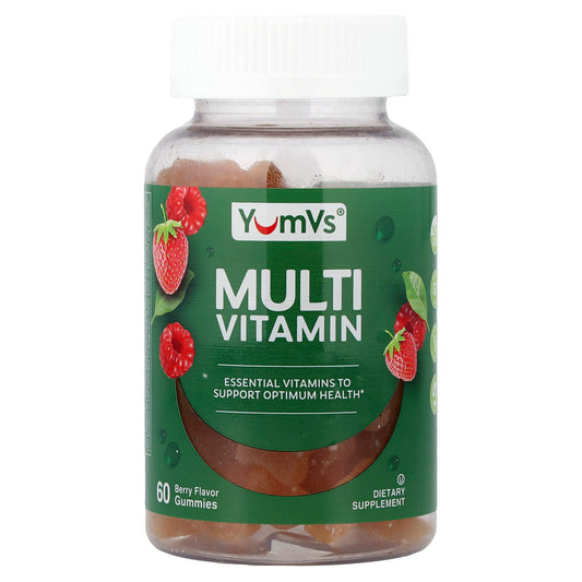YumVs, Multi Vitamin for Adults, Raspberry, 60 Jelly Vitamins - Image 1