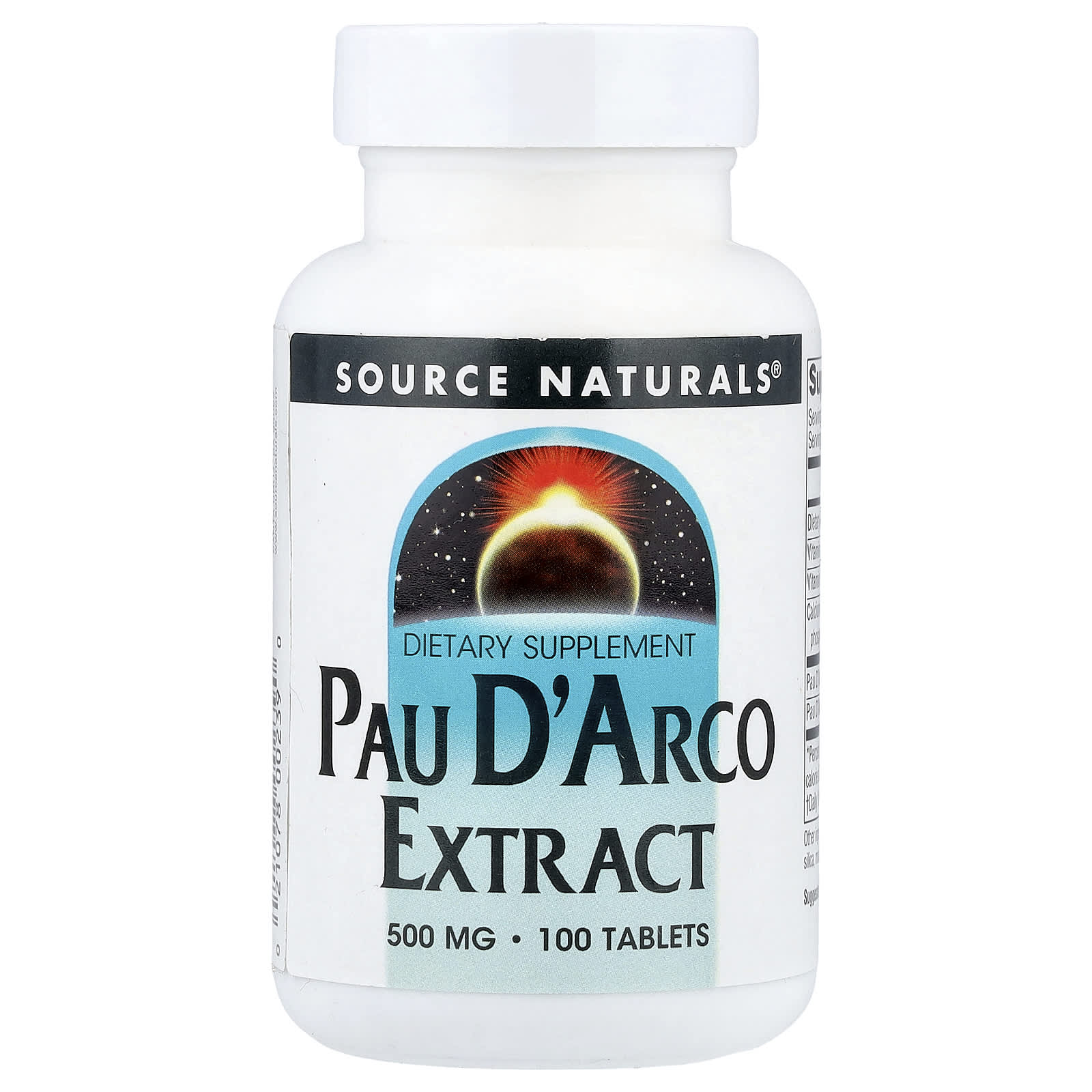 Source Naturals, Pau D'Arco Extract, 100 Tablets - Image 1