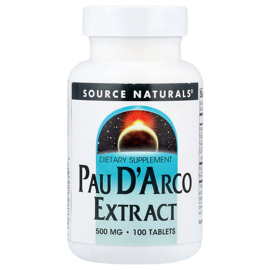Source Naturals, Pau D'Arco Extract, 100 Tablets - Image 1