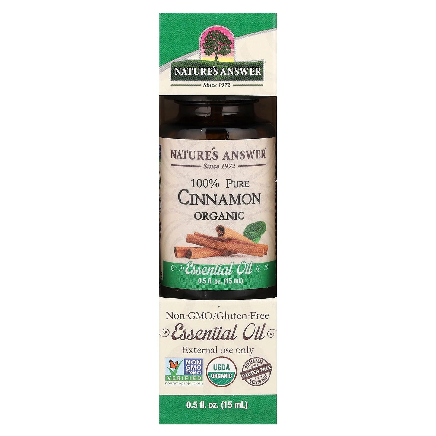 Nature's Answer, 100% Pure Organic Essential Oil, Cinnamon, 0.5 fl oz (15 ml) - Image 2