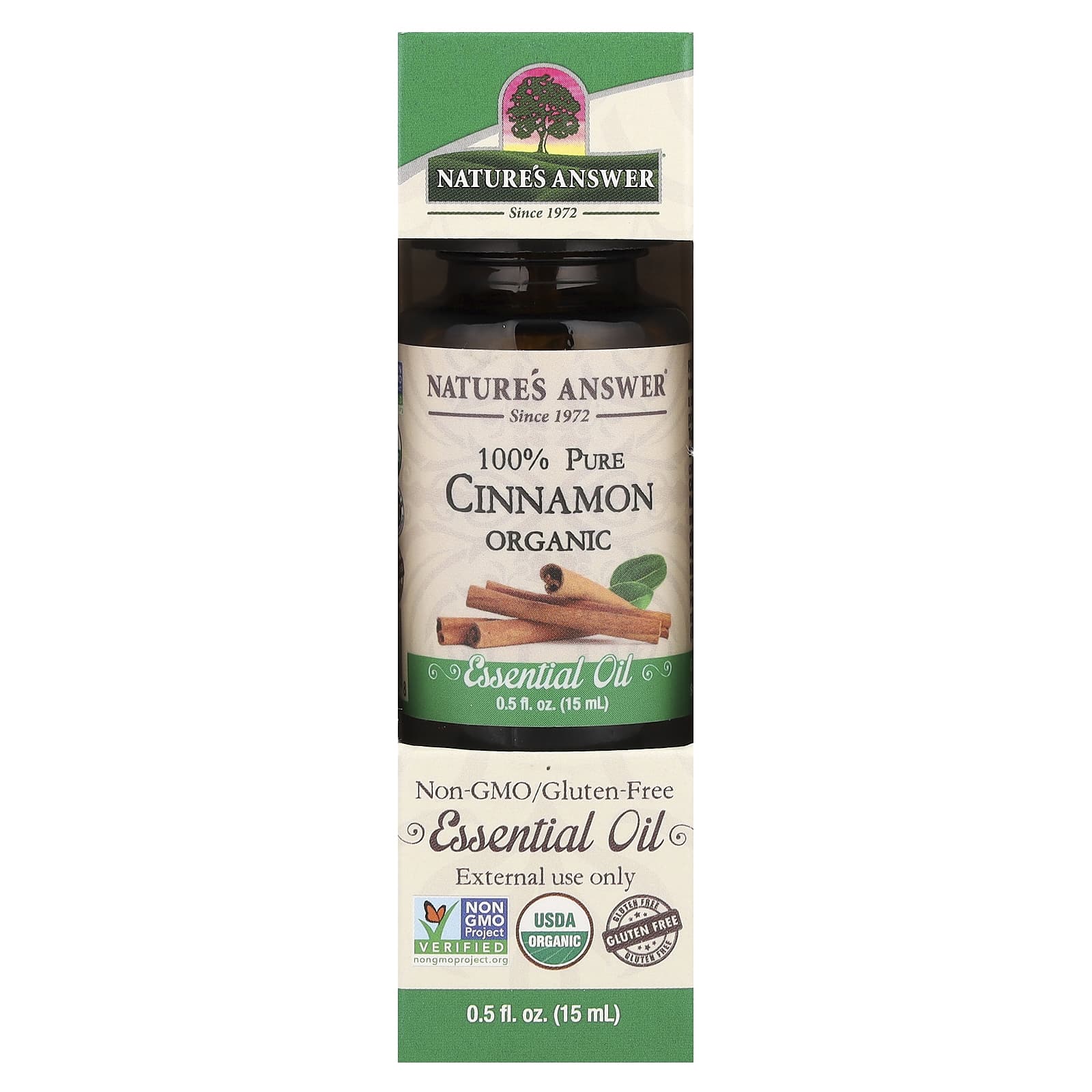 Nature's Answer, 100% Pure Organic Essential Oil, Cinnamon, 0.5 fl oz (15 ml) - Image 2