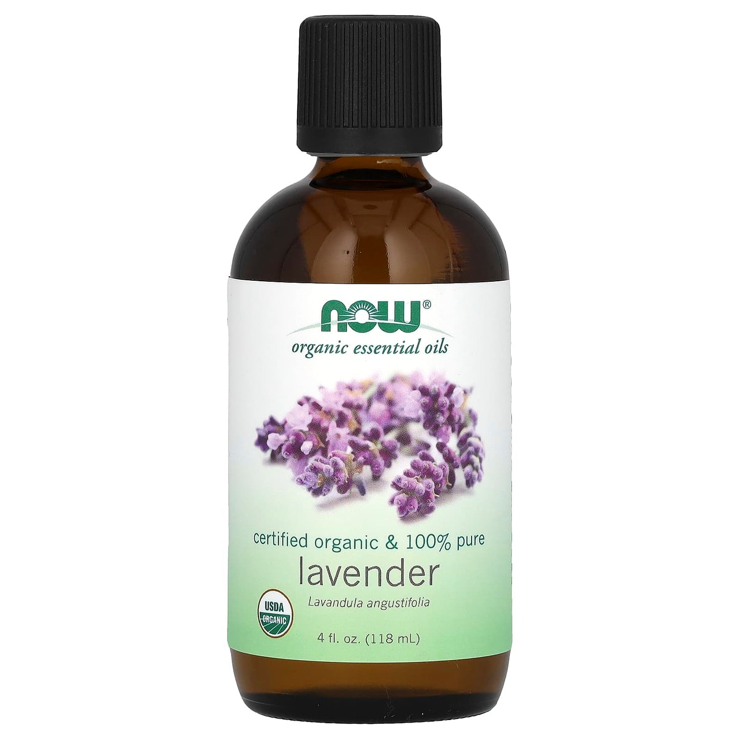 NOW Foods, Organic Essential Oils,  Lavender, 4 fl oz (118 ml) - Image 1
