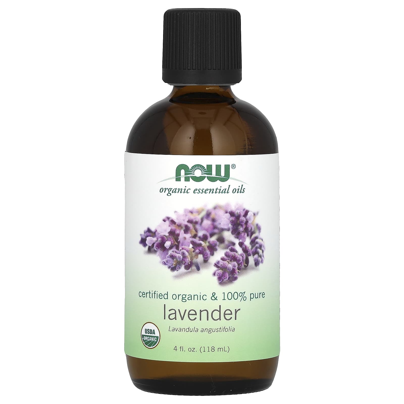 NOW Foods, Organic Essential Oils,  Lavender, 4 fl oz (118 ml) - Image 1