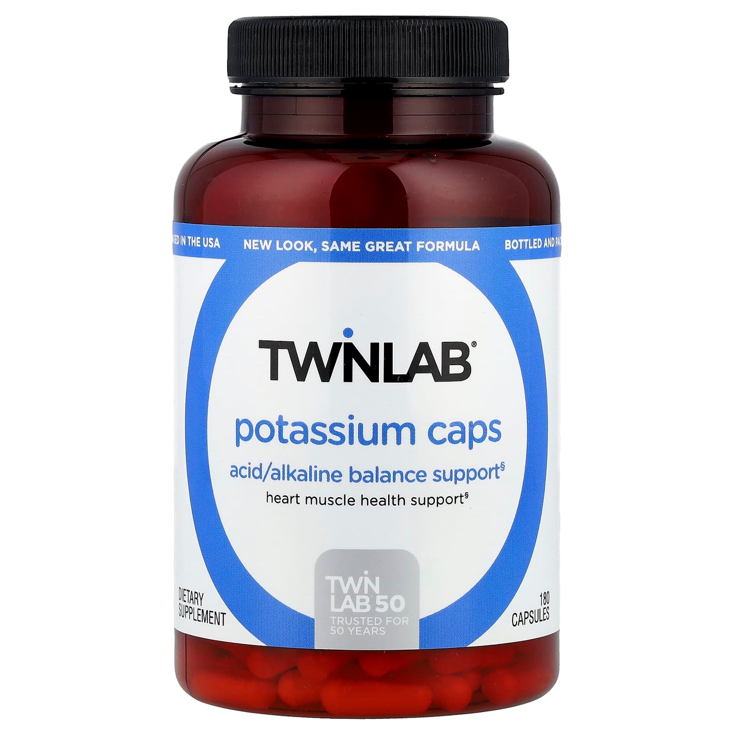 Twinlab, Potassium Caps, 180 Capsules (99 mg per Capsule) - Image 1