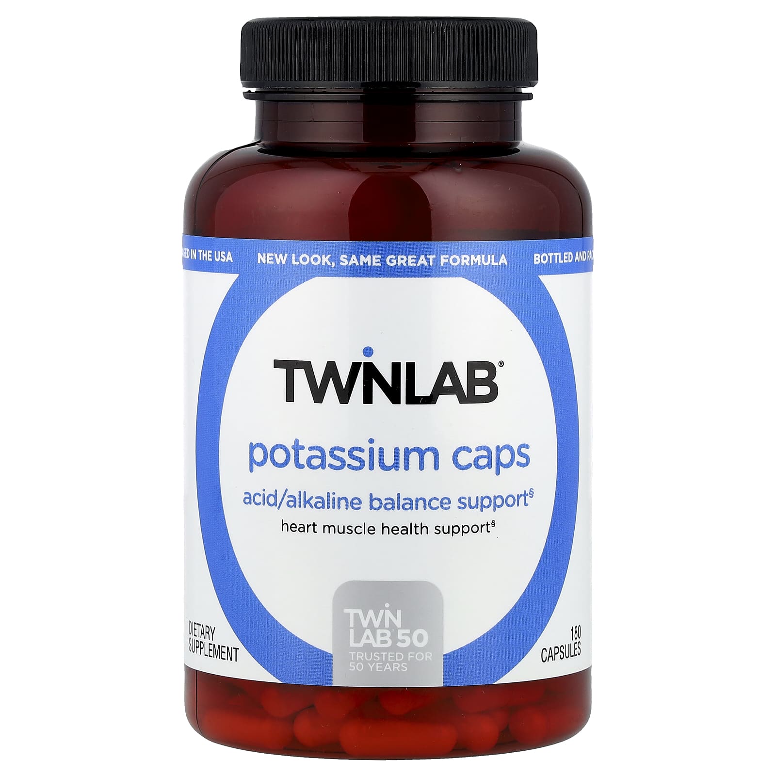 Twinlab, Potassium Caps, 180 Capsules (99 mg per Capsule) - Image 1