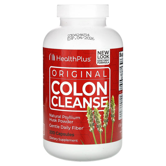 Natural Colon Cleanse with Psyllium Husk &amp; Soluble Fiber - Health Plus - Image 1