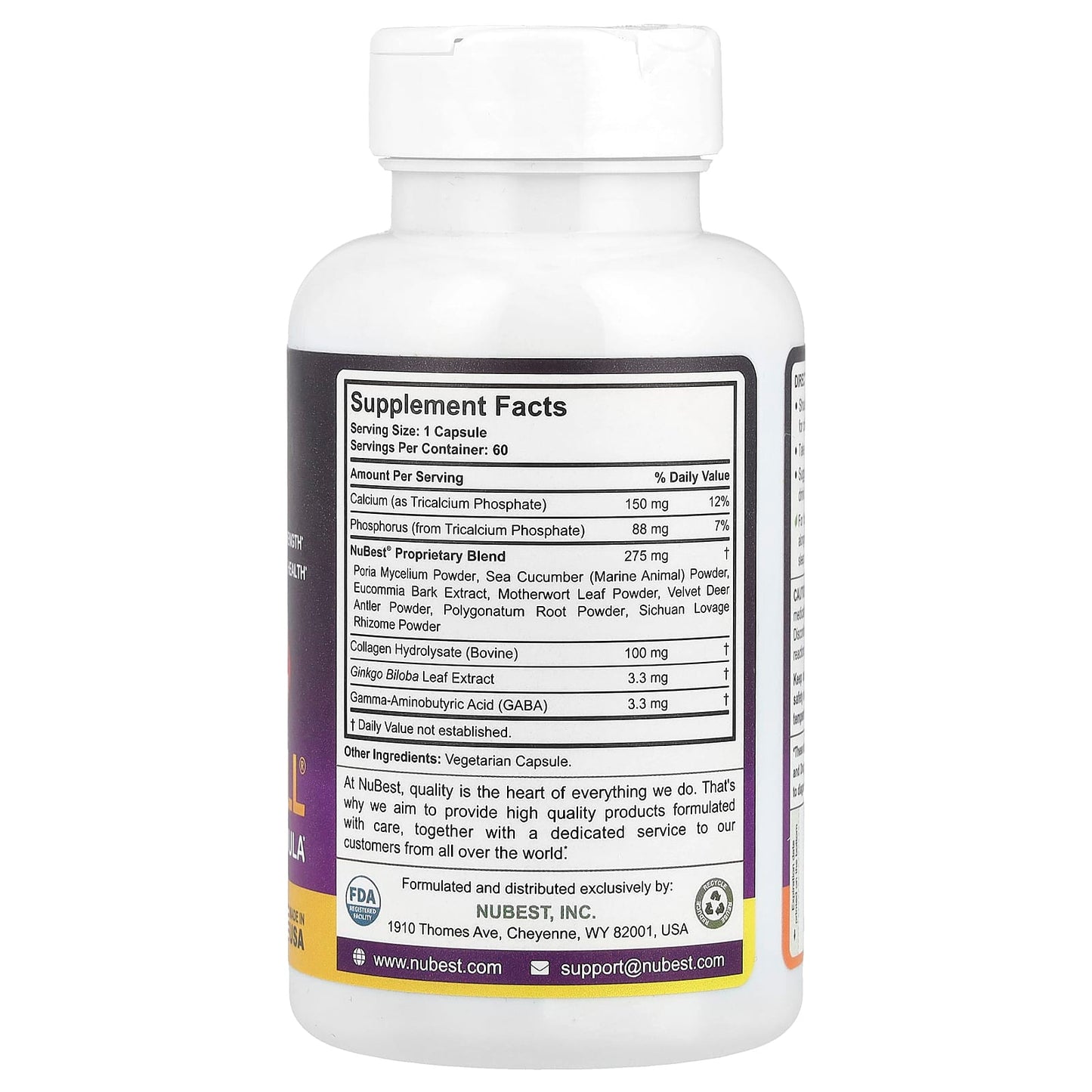 NuBest, Tall®, Powerful Growth Formula, 60 Capsules - Image 2