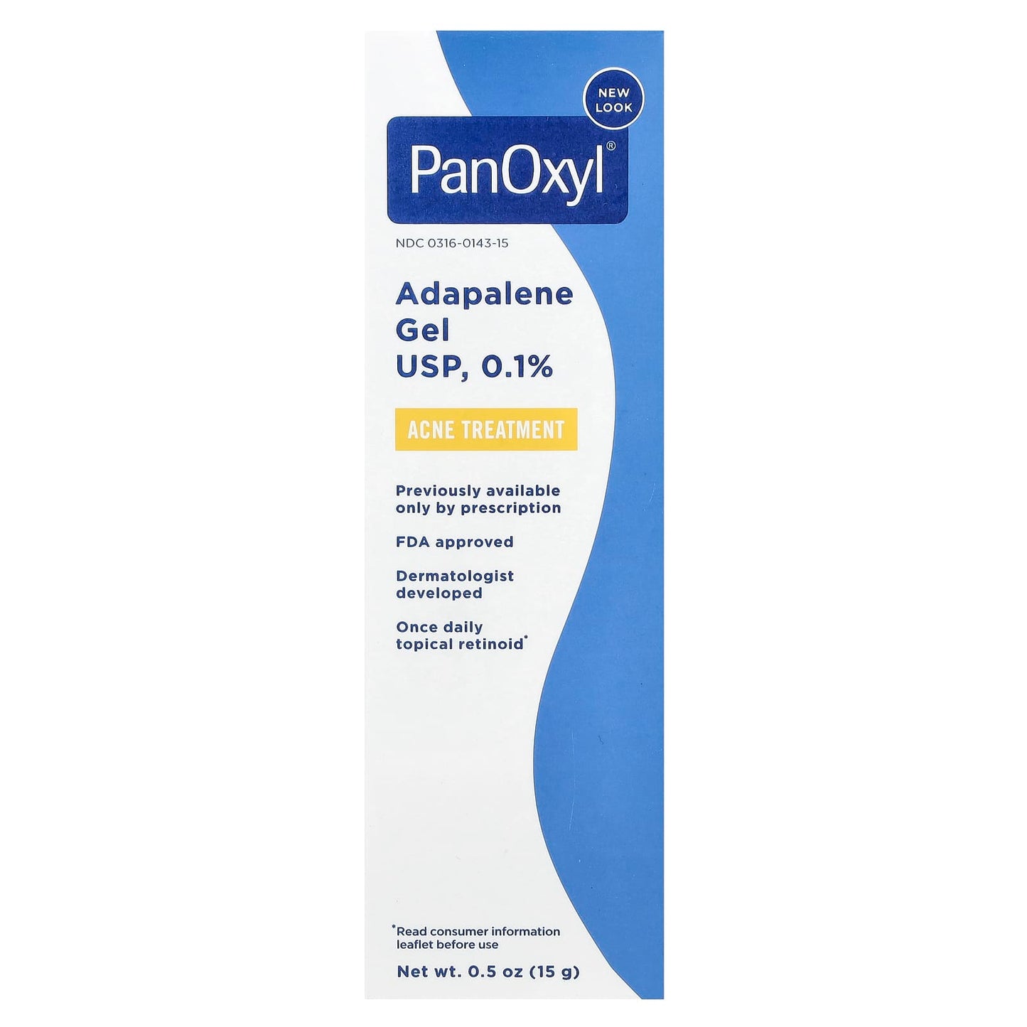 PanOxyl, Adapalene Gel USP, 0.1%, Acne Treatment, 0.5 oz (15 g) - Image 2