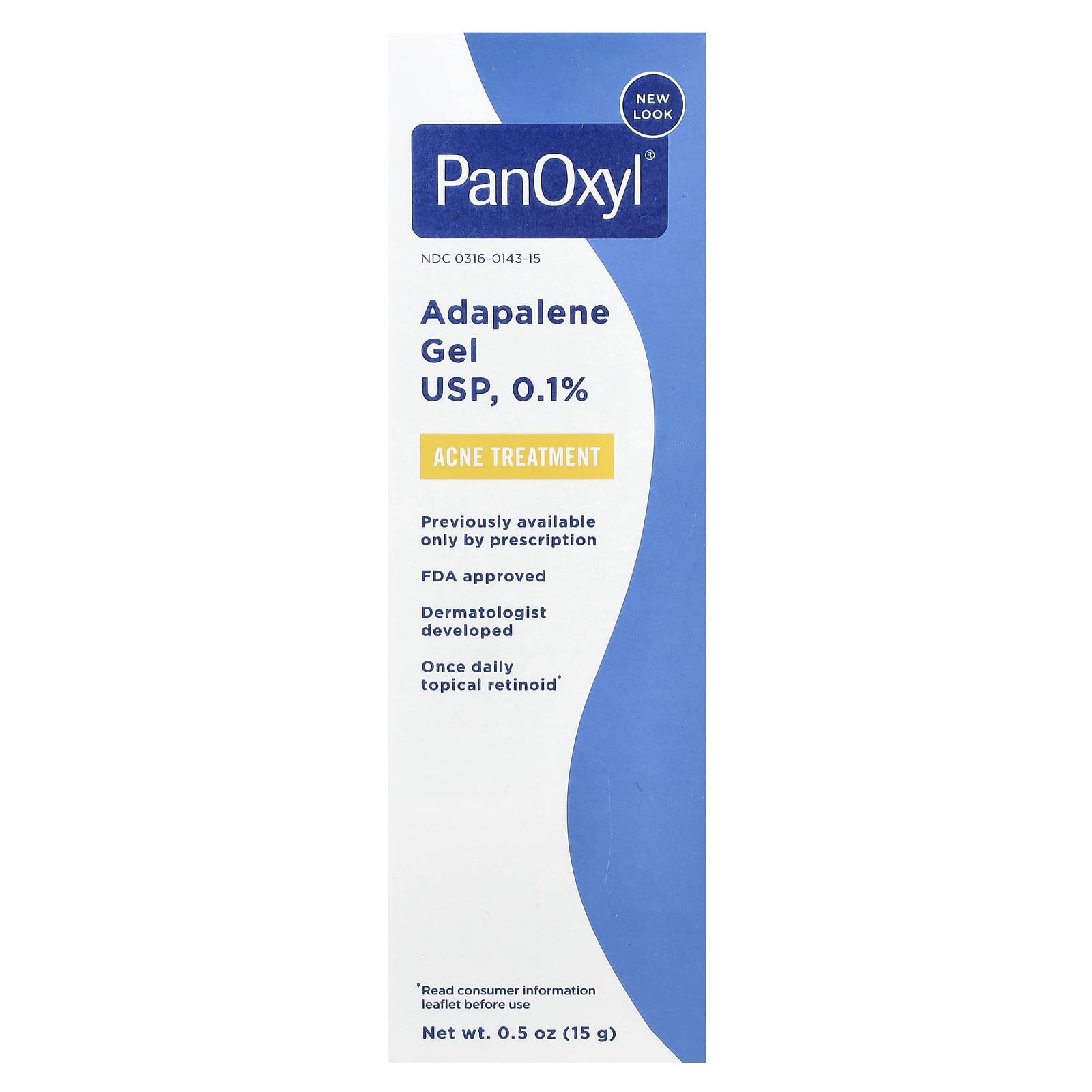 PanOxyl, Adapalene Gel USP, 0.1%, Acne Treatment, 0.5 oz (15 g) - Image 2