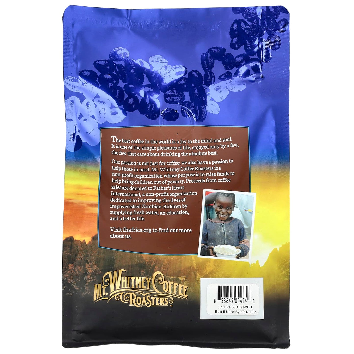 Mt. Whitney Coffee Roasters, Organic Peru Decaf, Ground Coffee, Medium Roast, 12 oz (340 g) - Image 2