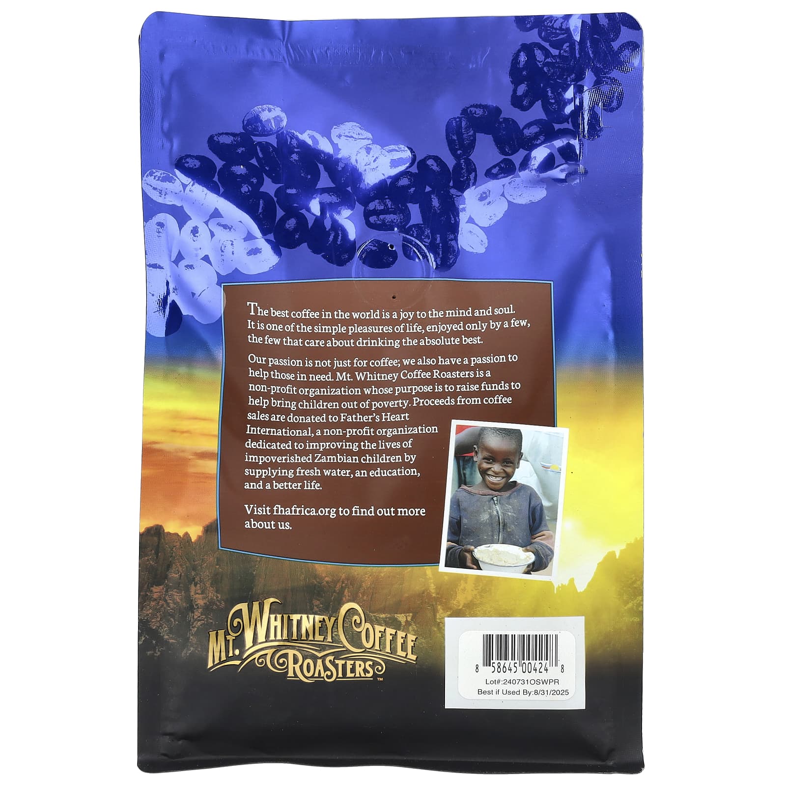 Mt. Whitney Coffee Roasters, Organic Peru Decaf, Ground Coffee, Medium Roast, 12 oz (340 g) - Image 2