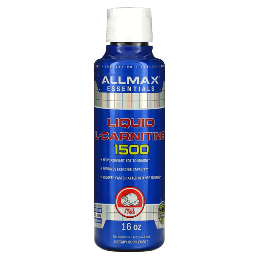 ALLMAX Liquid L-Carnitine 1500 Fruit Punch 16oz - Boost Energy & Endurance - Image 1
