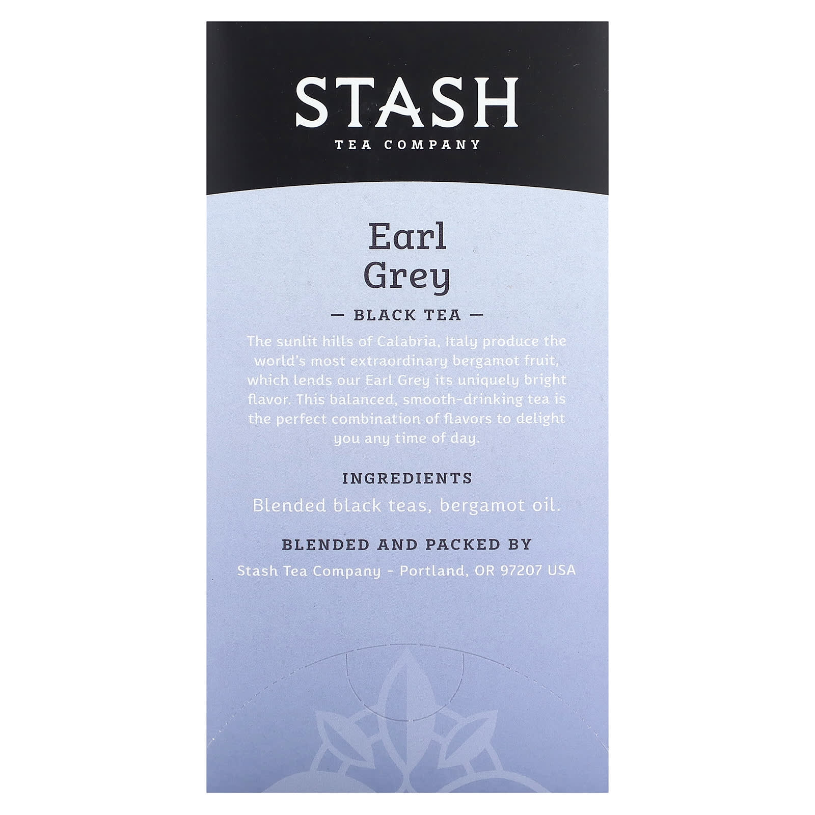 Stash Tea, Black Tea, Earl Gray, 20 Tea Bags, 1.3 oz (38 g) - Image 2