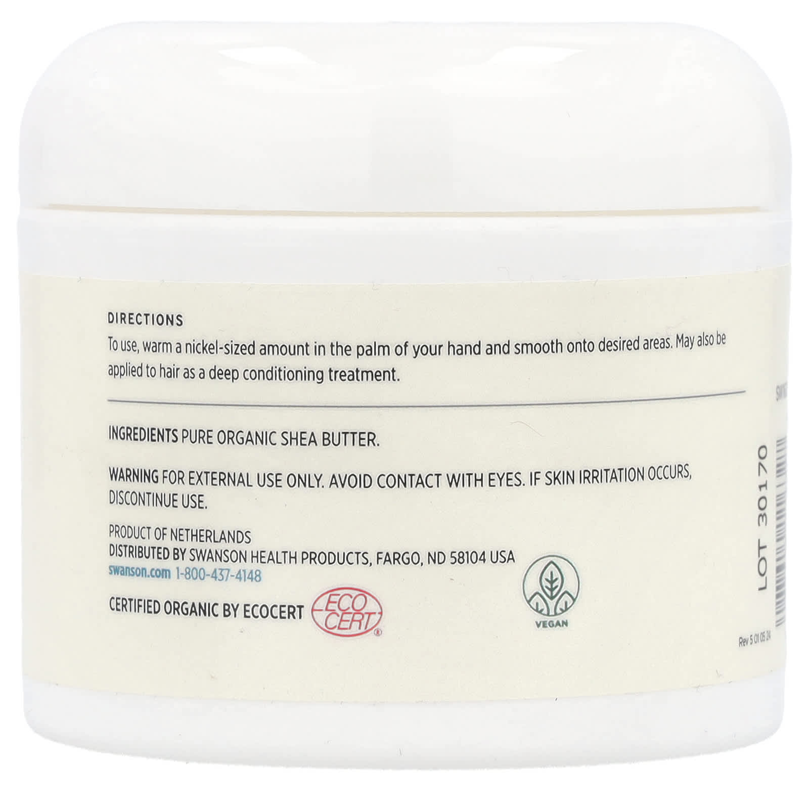 Swanson, Organic Shea Butter, 4 fl oz (118 ml) - Image 2