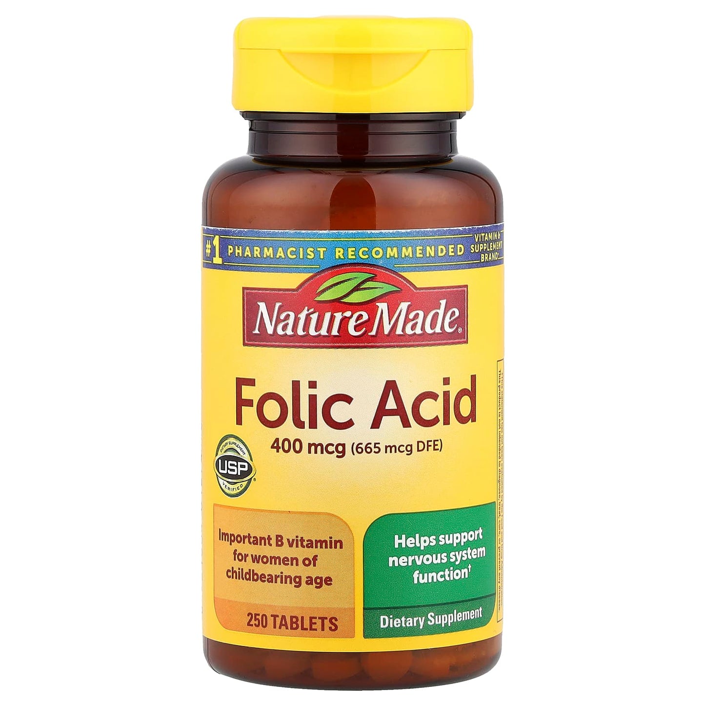 Nature Made, Folic Acid, 250 Tablets - Image 1