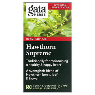 Gaia Herbs' Hawthorn Supreme for Heart Health | 60 Vegan Capsules