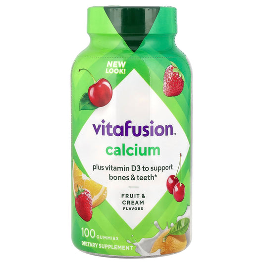 VitaFusion, Calcium, Fruit & Cream , 500 mg, 100 Gummies (250 mg per Gummy) - Image 1