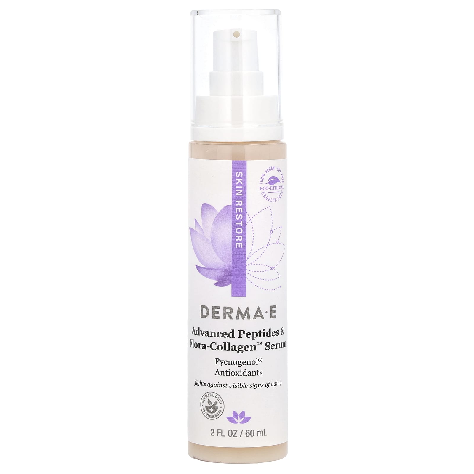 DERMA E Advanced Peptides & Flora-Collagen Serum for Wrinkle-Free Skin - Image 1