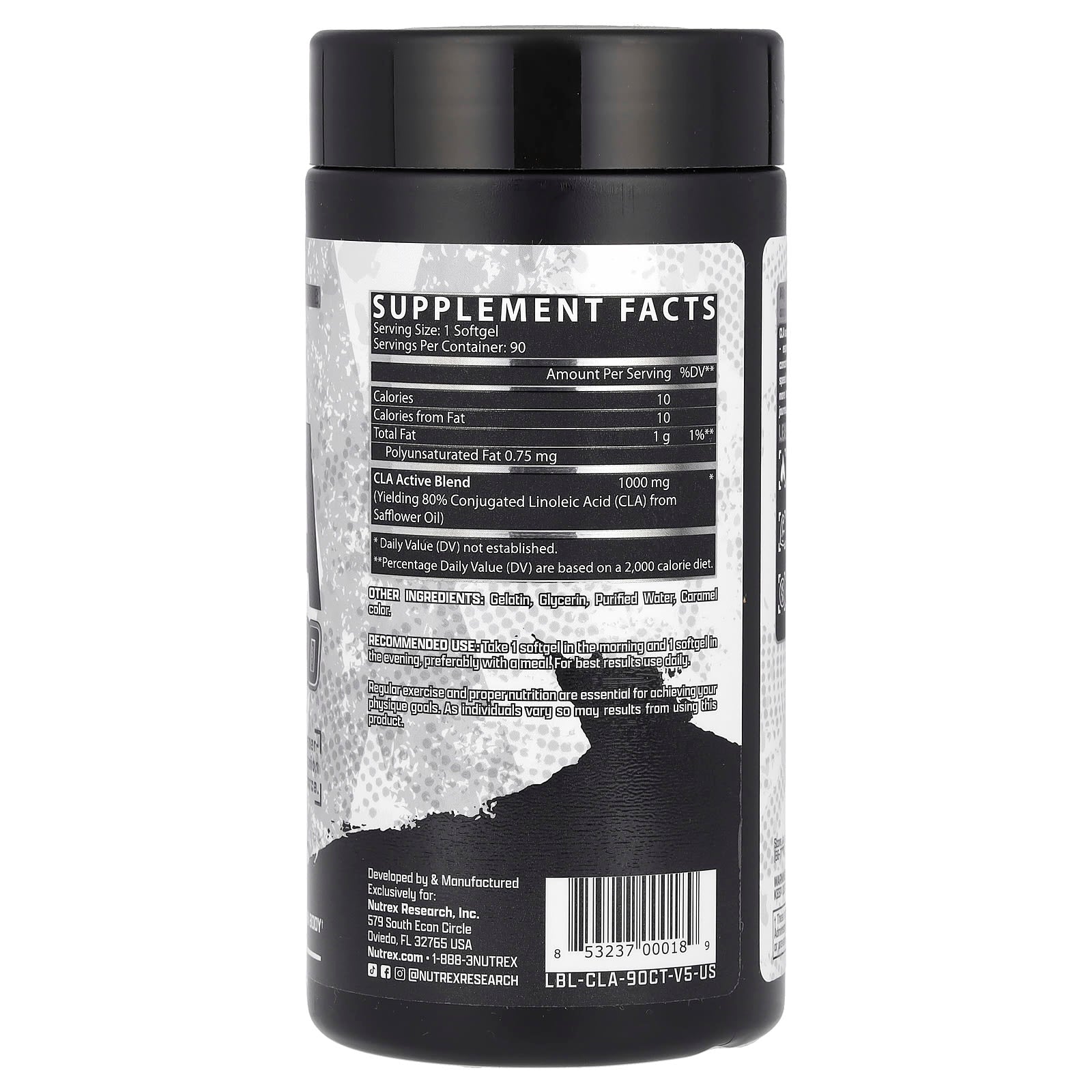 Nutrex Research, CLA 1000, 1,000 mg, 90 Softgels - Image 2