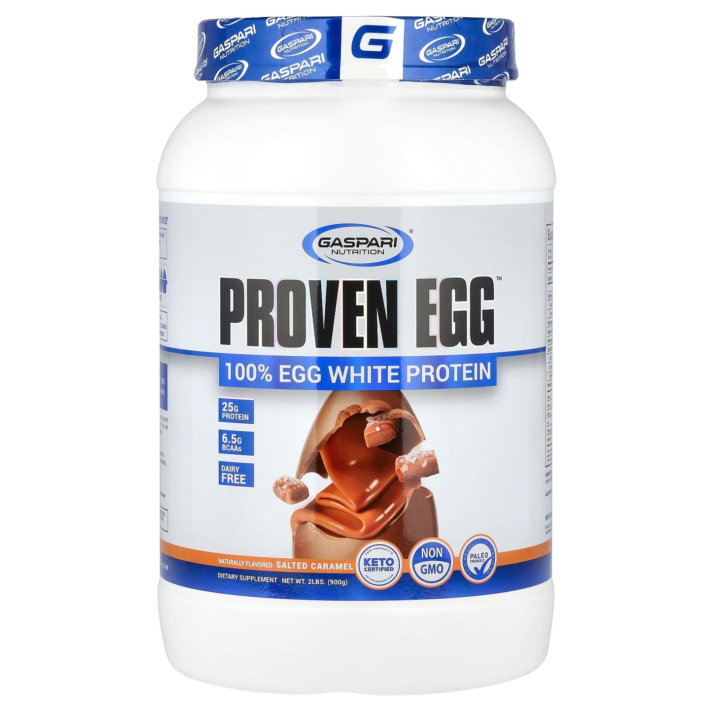 Gaspari Nutrition Proven Egg 100% Egg White Protein Salted Caramel 2 lbs - Image 1