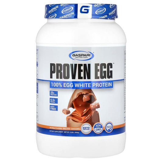 Gaspari Nutrition Proven Egg 100% Egg White Protein Salted Caramel 2 lbs - Image 1