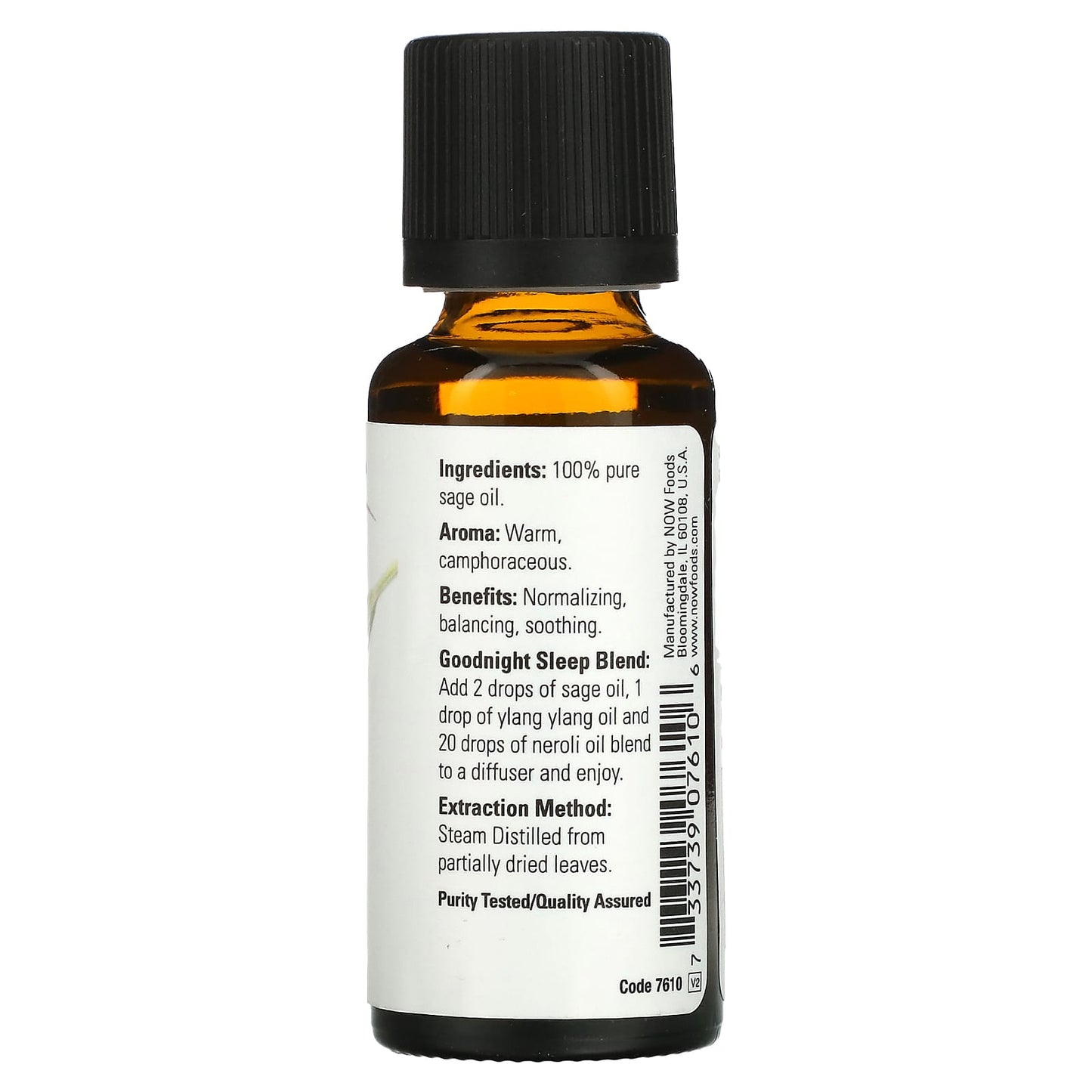NOW Foods, Essential Oils, Sage, 1 fl oz (30 ml) - Image 2