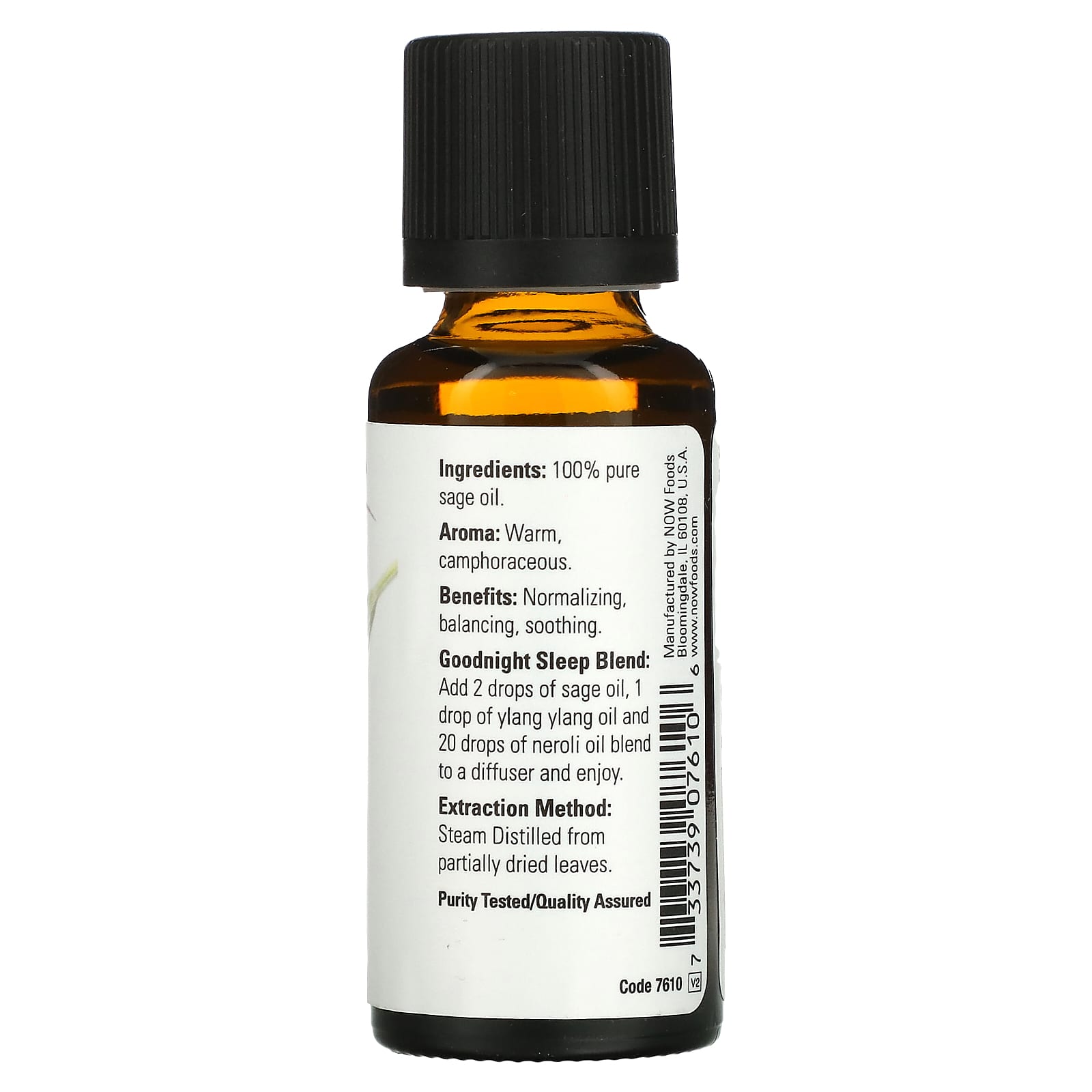 NOW Foods, Essential Oils, Sage, 1 fl oz (30 ml) - Image 2