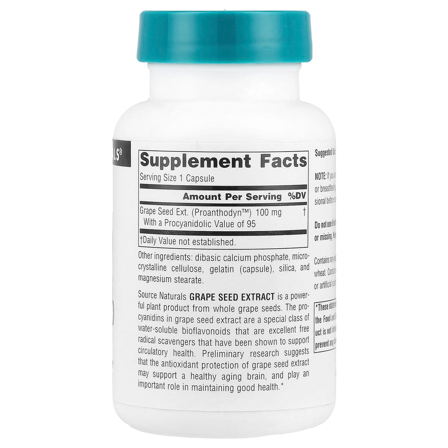 Source Naturals, Proanthodyn™, Grape Seed Extract, 100 mg, 120 Capsules - Image 2
