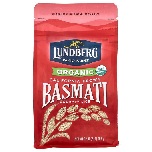 Lundberg, Organic California Brown Basmati Gourmet Rice, 2 lb (907 g) - Image 1