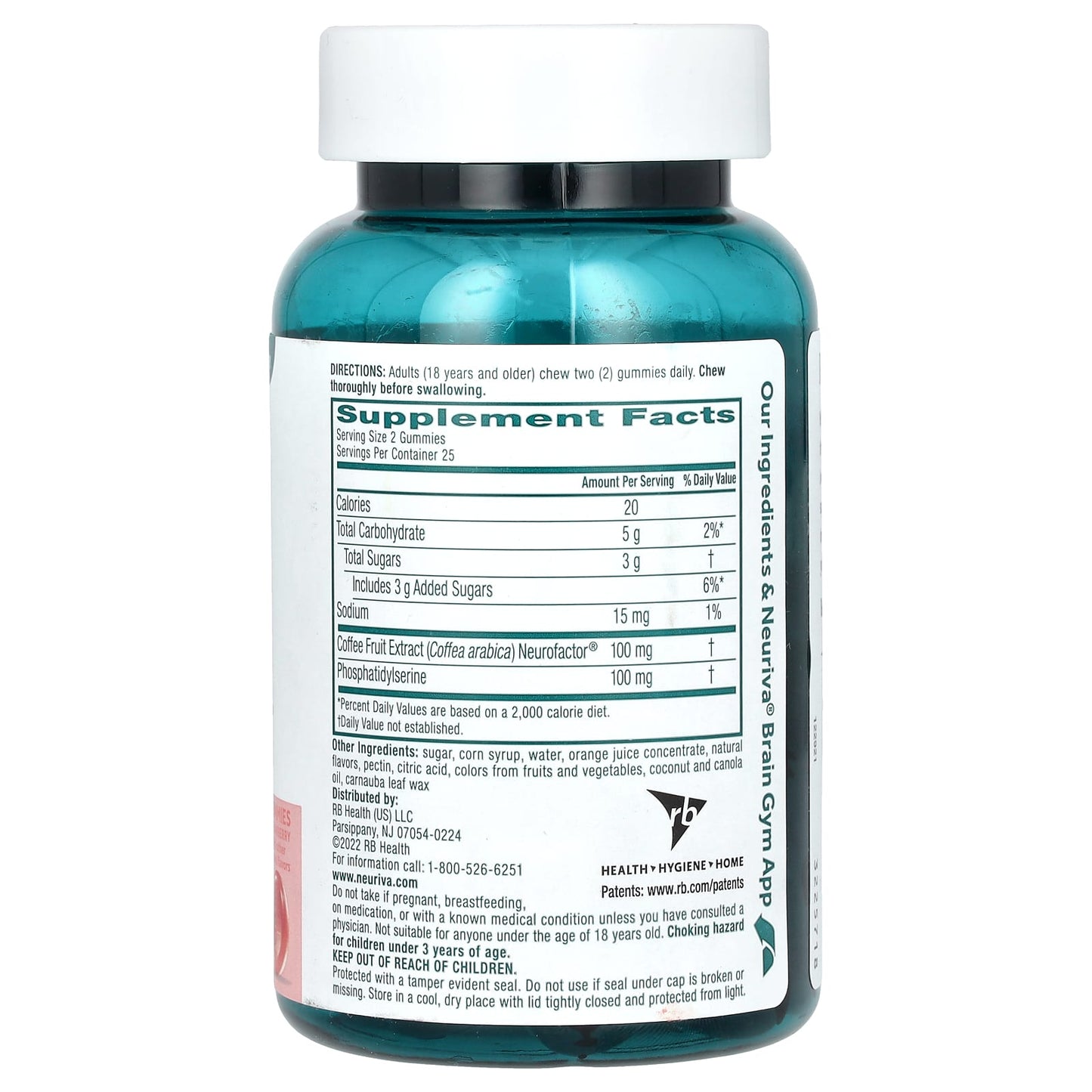 Schiff, Neuriva Brain Health Gummies, Original, Strawberry, 50 Gummies - Image 2
