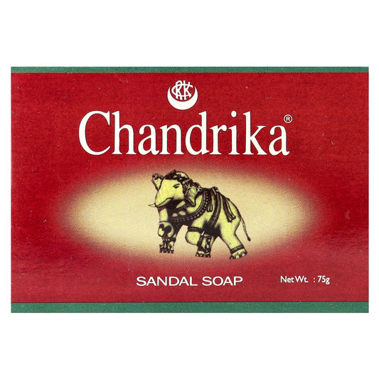 Nourishing Sandalwood Soap Bar by Chandrika Soap, 75g, Coconut Oil - Image 1