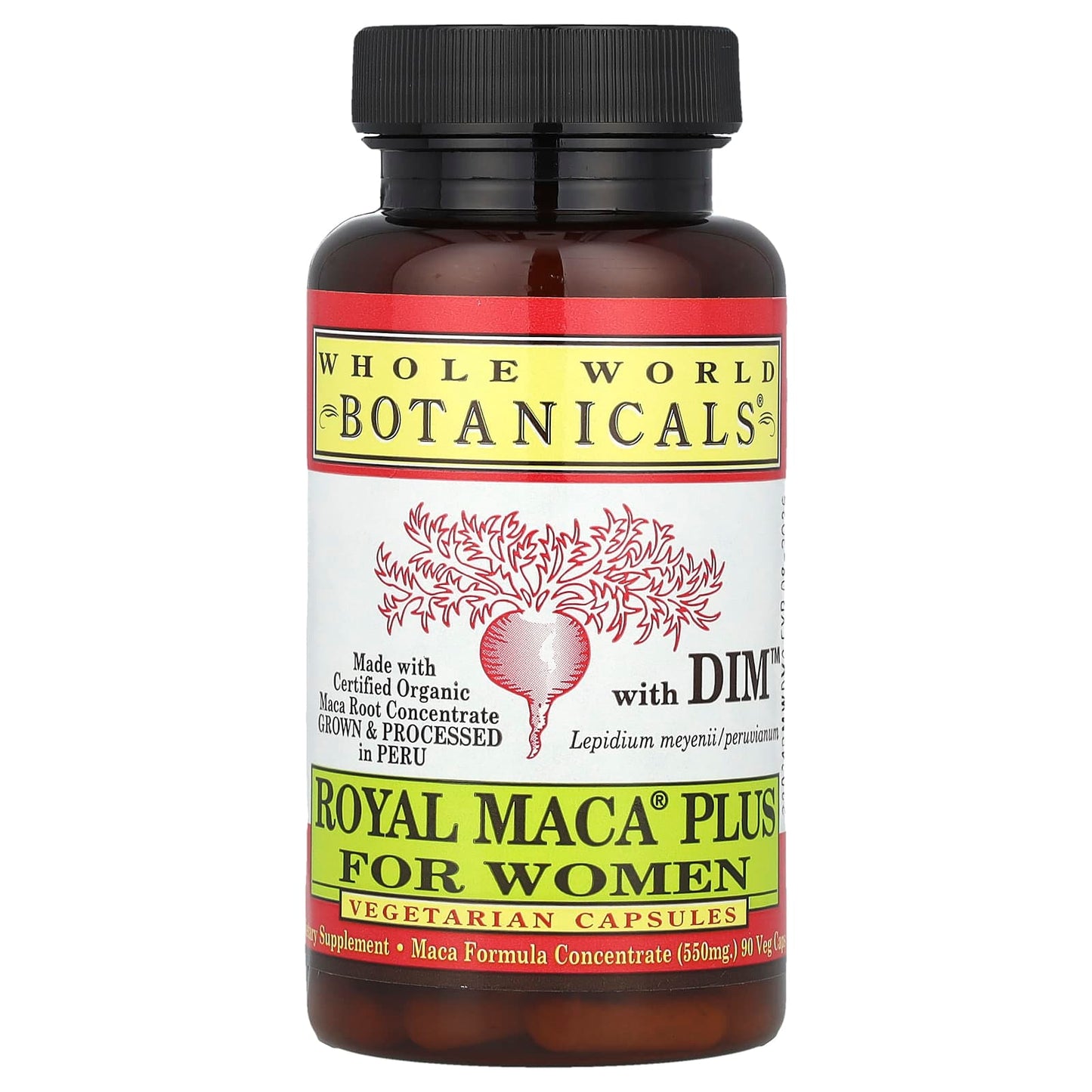 Whole World Botanicals, Royal Maca® Plus with DIM™ for Women, 90 VegCaps - Image 1