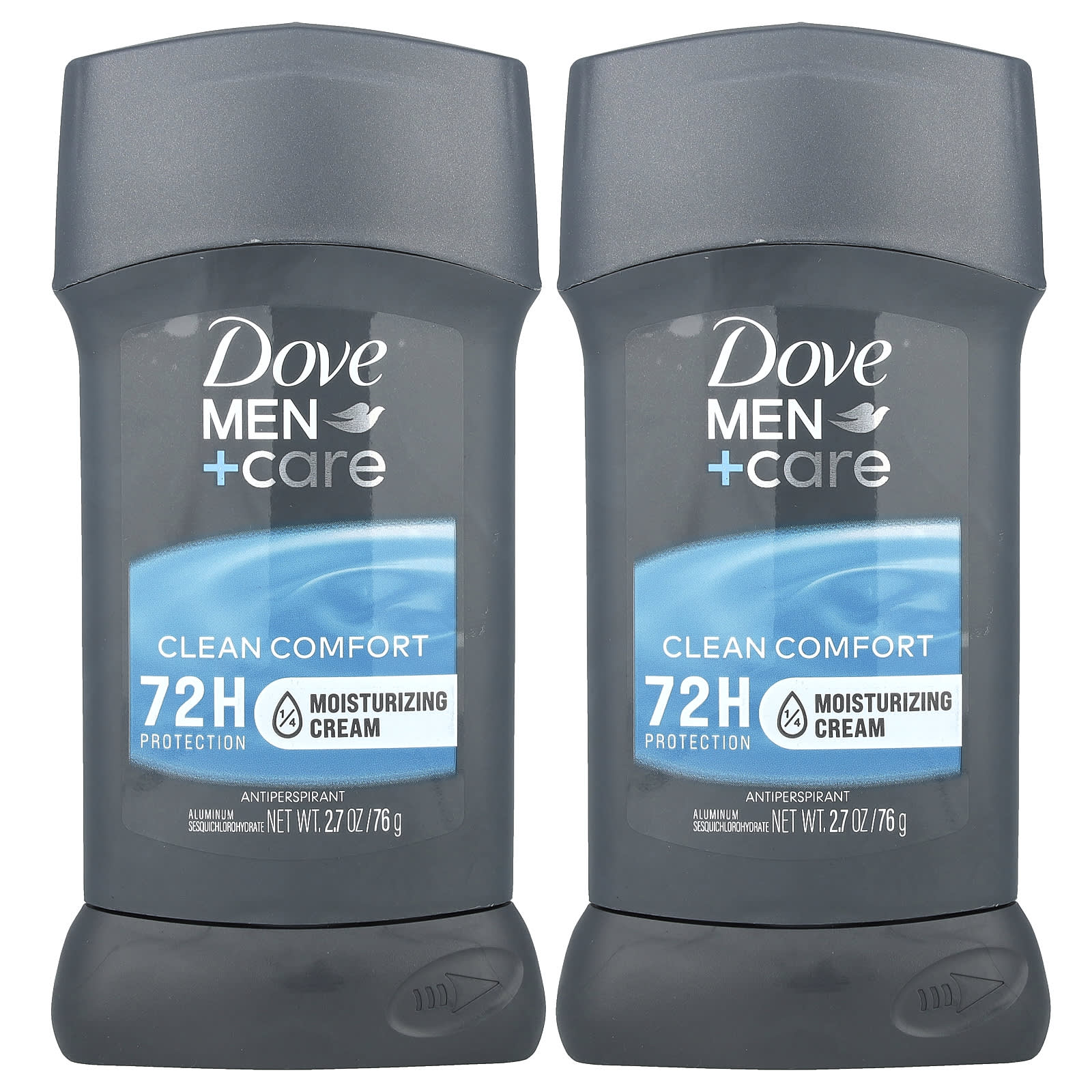 Dove Men+Care Antiperspirant Deodorant, 2.7 oz (76g), 2 Pack - Image 1