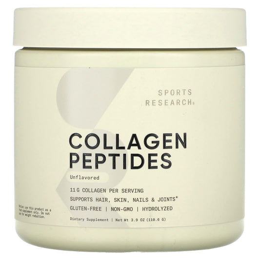 Sports Research, Collagen Peptides, Unflavored, 3.9 oz (110.6 g)