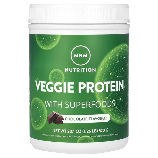 MRM Nutrition, Veggie Protein with Superfoods, Chocolate, 1.26 lb (570 g) - Image 1
